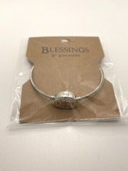 Saint Benedict Bangle Bracelet – Silver Plate 7-1/2″ L One Size Fits Most