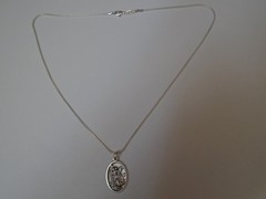 St Michael Pray for Us Medal 925 Sterling Silver Snake Chain Necklace+ holy card