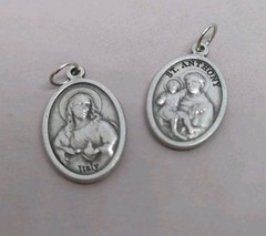 St Anthony/Sacred Heart On Reverse, Religious Medal, Made In Italy