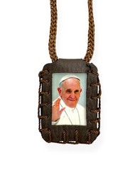Pope Francis Brown Scapular Necklace Papa Francisco Escapulario Cafe Collar