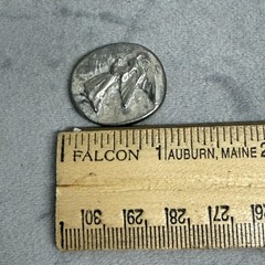 V+K Handmade Angel Pocket Token Christian Silver Tone Metal Worry Stone