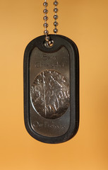 St Christopher Deep Engraved Third Dogtag in English