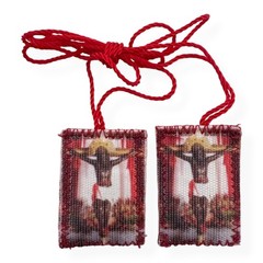 Cristo Esquipulas Red Cloth Scapular Necklace Escapulario Rojo Religious Gift