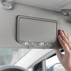 2 Pack St. Christopher Medal for Car Sun Visor Clip Decor Catholic Gift