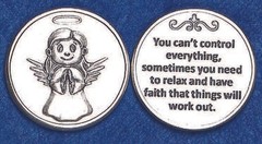 Guardian Angel Anxiety Pocket Token You Can’t Control Everything Prayer Coin