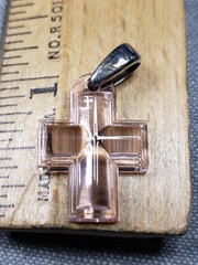 Beautiful Pendant Pink Cross Religious Christian Gift C30