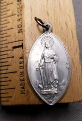 Vintage Pendant Medal Saint Dymphna Christian A36