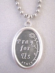 St Martin de Porres w/ Dog and Cat Medal Italy Necklace 24″ Ball Chain