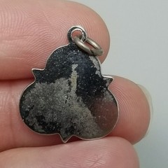 Vintage Saint St Jude Thaddeus Intercede For Us Medal Pendant Charm Silver Tone