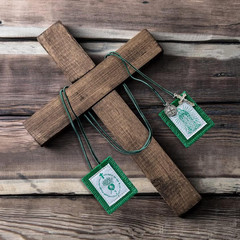 Green Scapular, 3 Pack Bulk Scapulars Catholic of Immaculate Heart of Mary Green