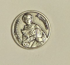 Academics Saint St Thomas Aquinas Pocket Token with Prayer Back, 1 1/8 Inch