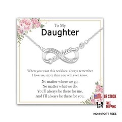 Gifts for Mom Auntie Niece Nana Granddaughter, Silver Infinity Daughter