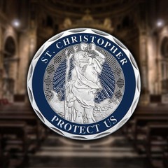 St Christopher Coin Religious Challenge Coin Saint Christopher Medal Bless Safet