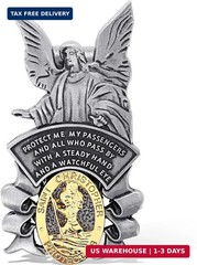 Guardian Angel Car Visor Clip, St Christopher Medal for Car Religious Sun Bless