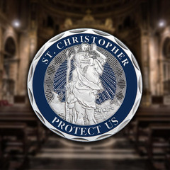 St Christopher Coin Religious Challenge Coin Saint Christopher Medal Bless Safet