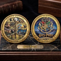 Harry Potter 25th Anniversary Coin 2001-2026 Hogwarts Gold Challenge Coin Magic