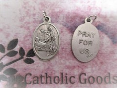 Saint Colette of Corbie – Italian Silver-Tone OX 1 inch Medal