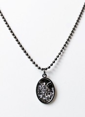 St. Michael & Guardian Angel Gun Metal Finish Double Sided 30″ Bead Ball Chain