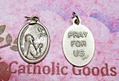St. Saint Margaret Mary – Pray for Us – Italian Silver tone OX 1″ Medal
