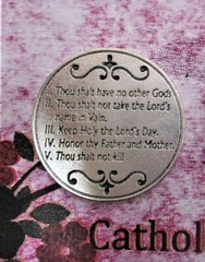 10 Commandments – Silver tone – Pocket Coin / token