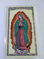 Our Lady of Guadalupe Medal Green Cameo necklace 925 sterling silver chain