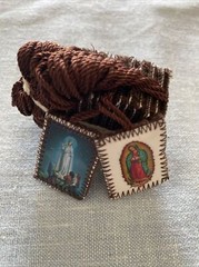 Virgin Mary/Our Lady of Fatima Brown Scapulars Necklace Escapularios