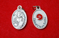 ST DYMPHNA RELIC MEDAL – WITH CLOTH TOUCHED TO HER RELIC
