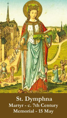 St. Dymphna, Patron Saint of depression and anxiety, Prayer Card, 10-pack