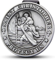 St Christopher Medal for Car, Saint Christopher Medal, Guardian Angel Visor Clip
