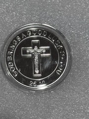 Pope John Paul II God 2005 . 4 . 2 SILVER Finish SV Challenge Coin