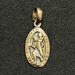 St. Christopher Protect Us Oval Religious Medal Pendant with Bail – Christian