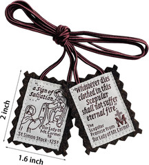 Scapulars Catholic,3 Pack Bulk Brown Scapular of Our Lady of Mount Carmel,Escapu