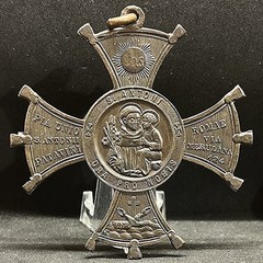 Italy Rome 1892 Pope Leo XIII – S. Anthony of Padua large cross beautiful piece!