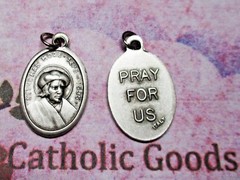 Saint St. Thomas More / Pray for Us – Italian Silver tone Oxidized 1 inch Medal
