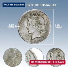 1922 Liberty of the Americas Peace Coin Replica Set Exquisite Relief Design Suit