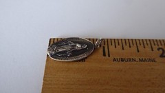 Vintage Chapel Solid Sterling Silver Miraculous Medal Pendant Virgin Mary 1830