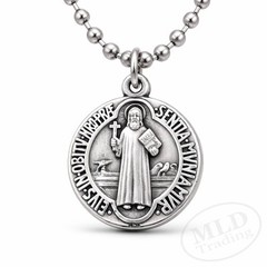 Saint St Benedict Medal Necklace – Made in Italy – Catholic Protection Pendant
