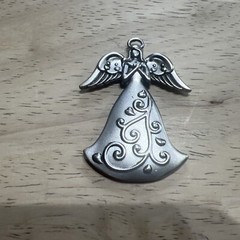 Angel Silver Tone Medal