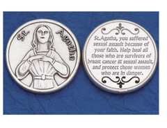 Saint. Agatha – Prayer to Saint Agatha – Pocket Coin – Token 171-25-0037