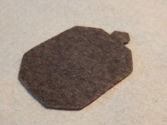 VTG 1950S CATHOLIC BADGE FELT BACK OUR LADY OF MT CARMEL PRAY FOR US