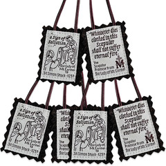 Scapulars Catholic,3 Pack Bulk Brown Scapular of Our Lady of Mount Carmel,Escapu