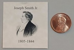 Joseph Smith, Jr. ~ LDS Mormon Counter Stamped Punched Lincoln Cent Penny Coin