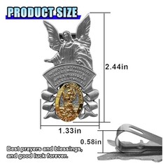 St Christopher Medal for Car Visor Clip, Guardian Angel Car Medal, Bless 1PC
