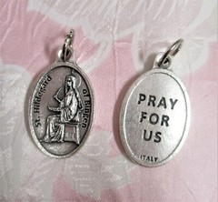 Saint St. Hildegard of Bingen – Pray for Us – Italian Silver Tone 1 inch Medal