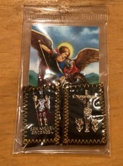 Escapulario De san Miguel Arcangel, Con Estampita De Oracion, St Michael Scapula