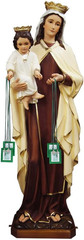 Green Scapular, 3 Pack Bulk Scapulars Catholic of Immaculate Heart of Mary Green