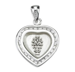 Sterling Silver Pink Cubic Zirconia 0.8″ Miraculous Medal Z1124PK18