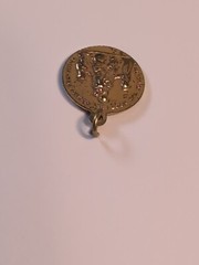 St. Dominic Queen of the Most Holy Rosary Medal Pendant Pray For Us Gold Tone