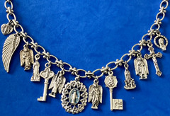Religious Catholic Saint Medal Charm Necklace Medals Archangels 23” Stainless