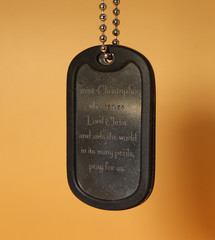 St Christopher Deep Engraved Third Dogtag in English